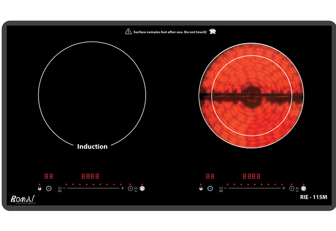 Bếp hỗn hợp điện từ Romal RIE - 115M