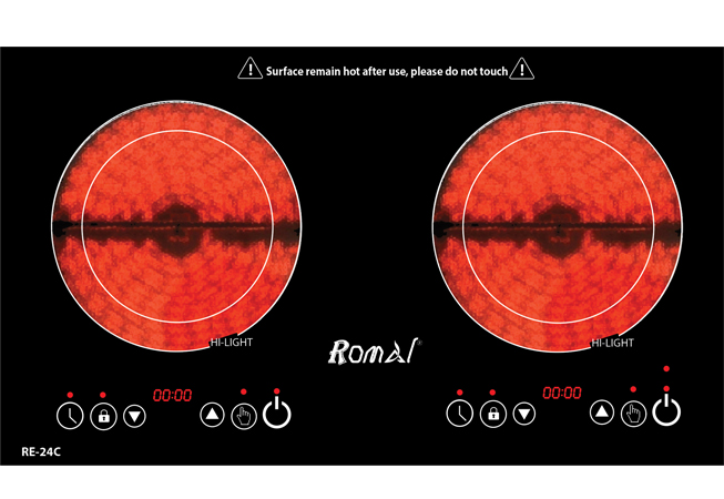 Bếp đôi hồng ngoại Romal RE-24C