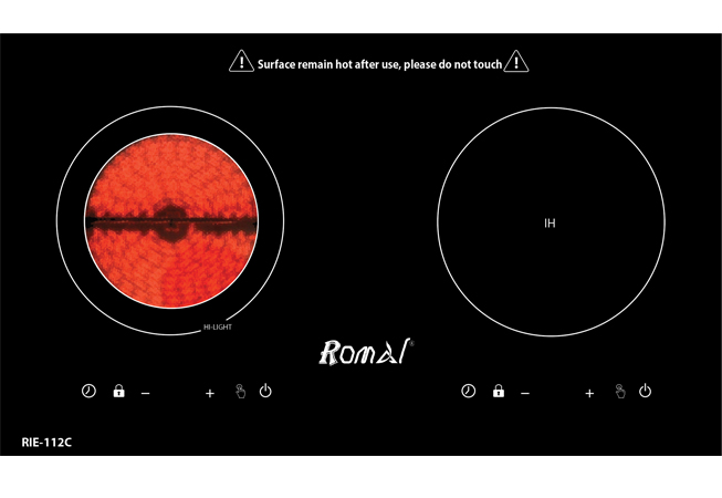 Bếp hỗn hợp điện từ Romal RIE-112C